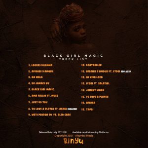 Rinyu - Black Girl Magic "Album" Tracklist